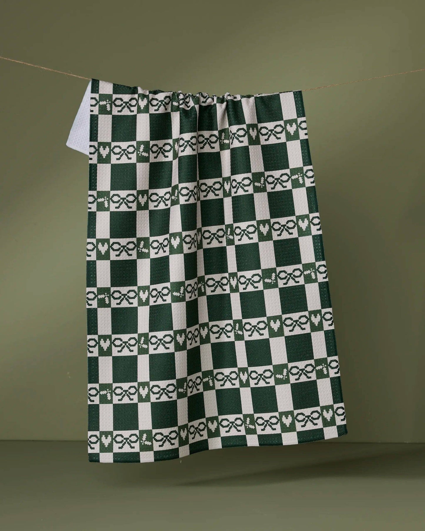 Elf Gingham Tea Towel