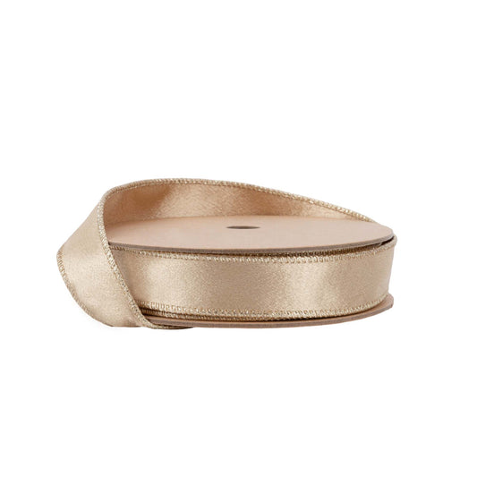 Gold Shimmer Satin Ribbon 10 Yard Roll