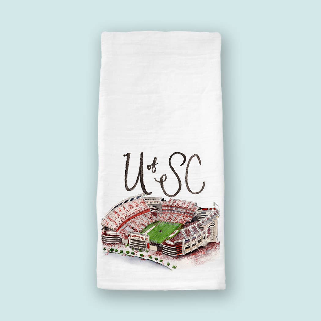 UofSC Williams Brice Tea Towel