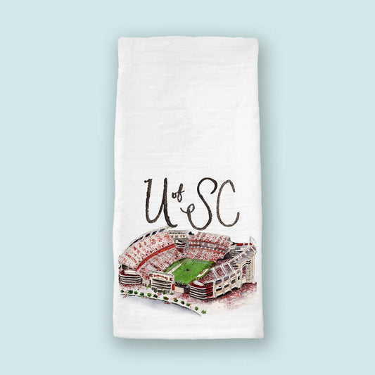 UofSC Williams Brice Tea Towel