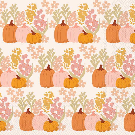 Harvest Bloom Cocktail Napkins 20 ct Fall Autumn
