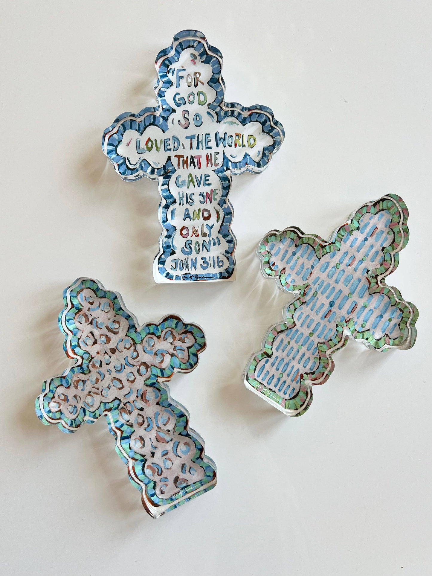 "Faithful Cross II" Acrylic Shelfie