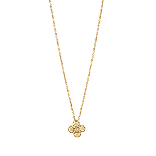 Berry Clover Station Necklace - Gold