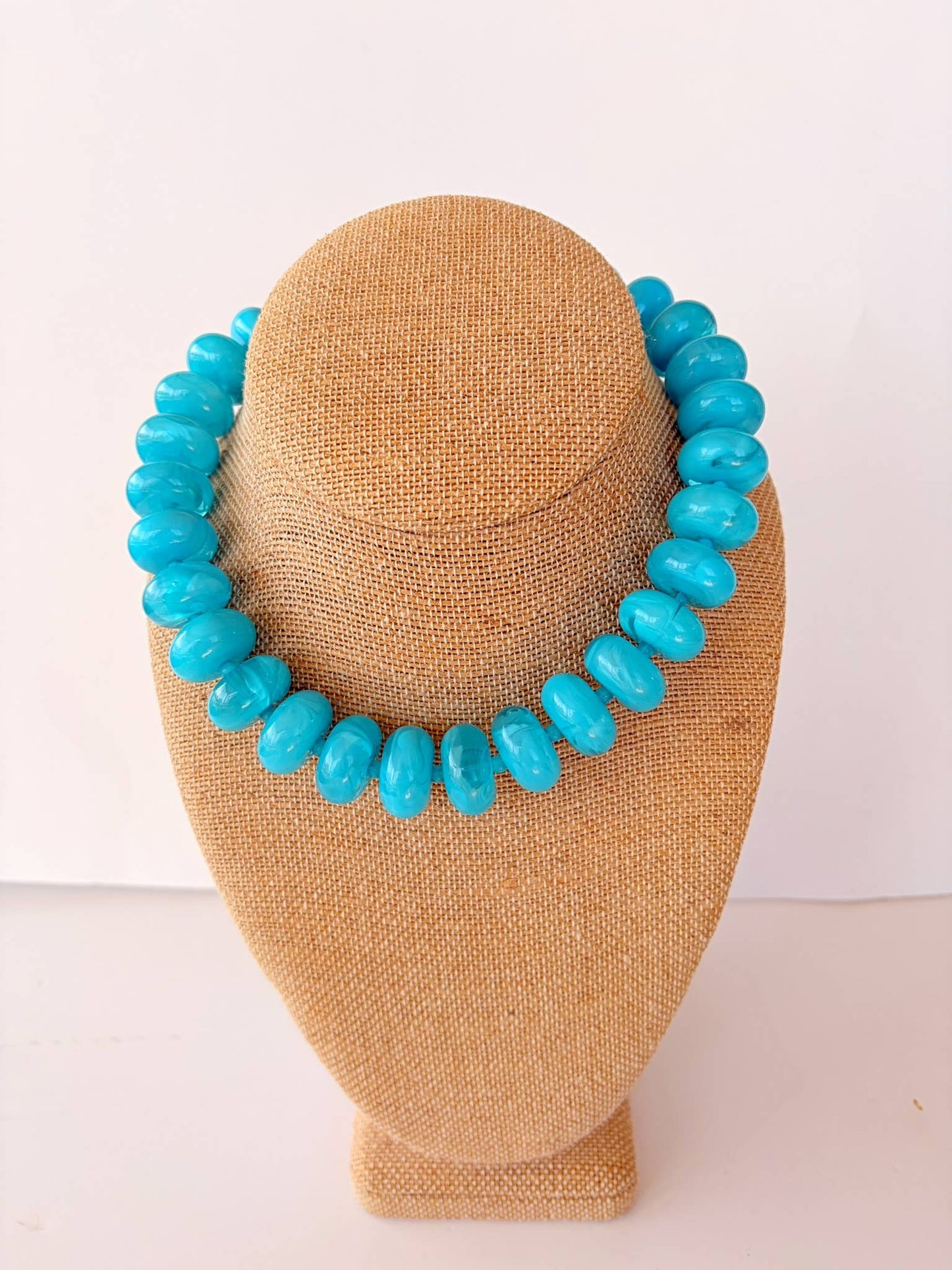 The Rory — Turquoise Large Rondelle Beaded Necklace