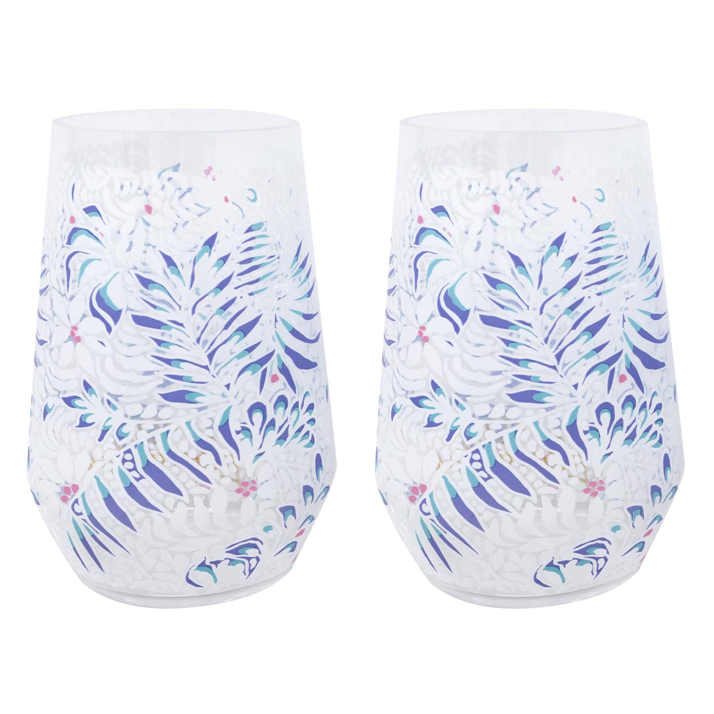 Summer Shorelines Acrylic Wine Glass Set