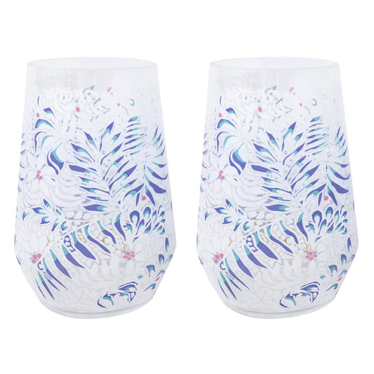 Summer Shorelines Acrylic Wine Glass Set