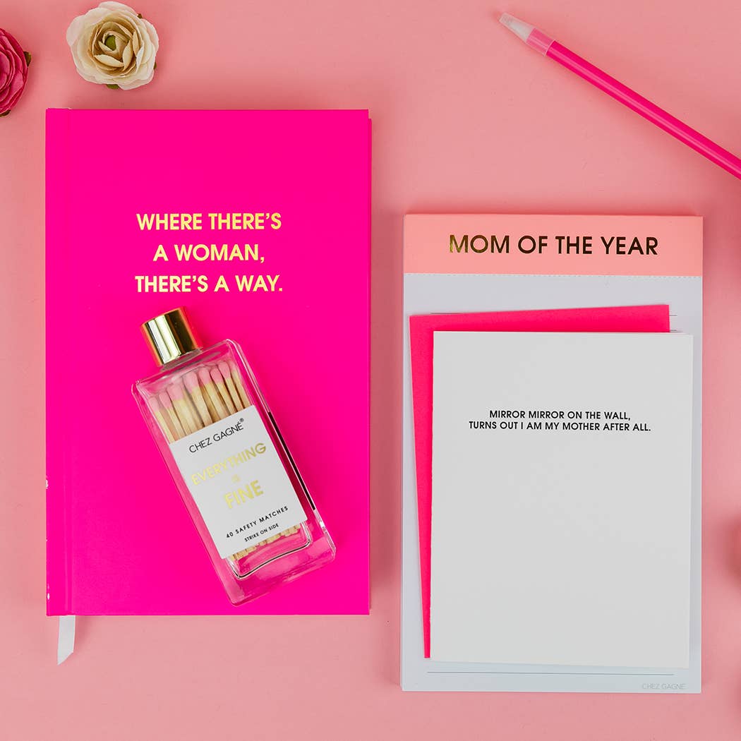 Everything is Fine Matches - Glass Bottle Matchsticks Light Pink