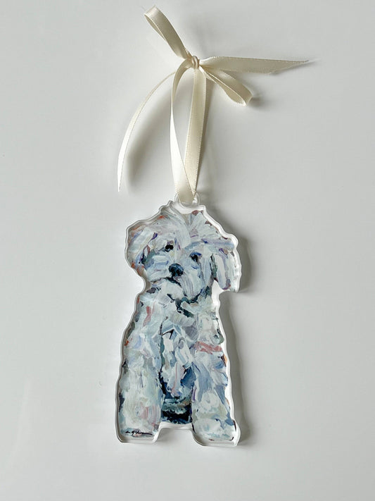 "Maltipoo White" Ornament