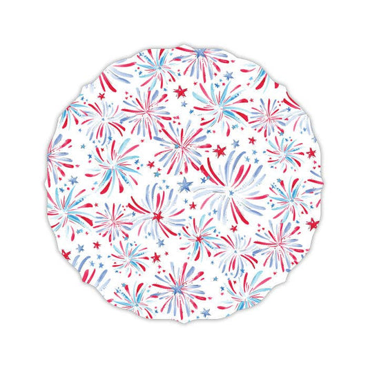 Red White & Blue Fireworks Posh Die-Cut Placemats