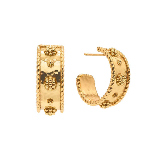 Berry Classic Small Hoops - Gold