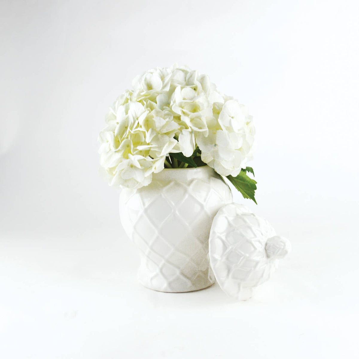 SM White Textured Ginger Jar