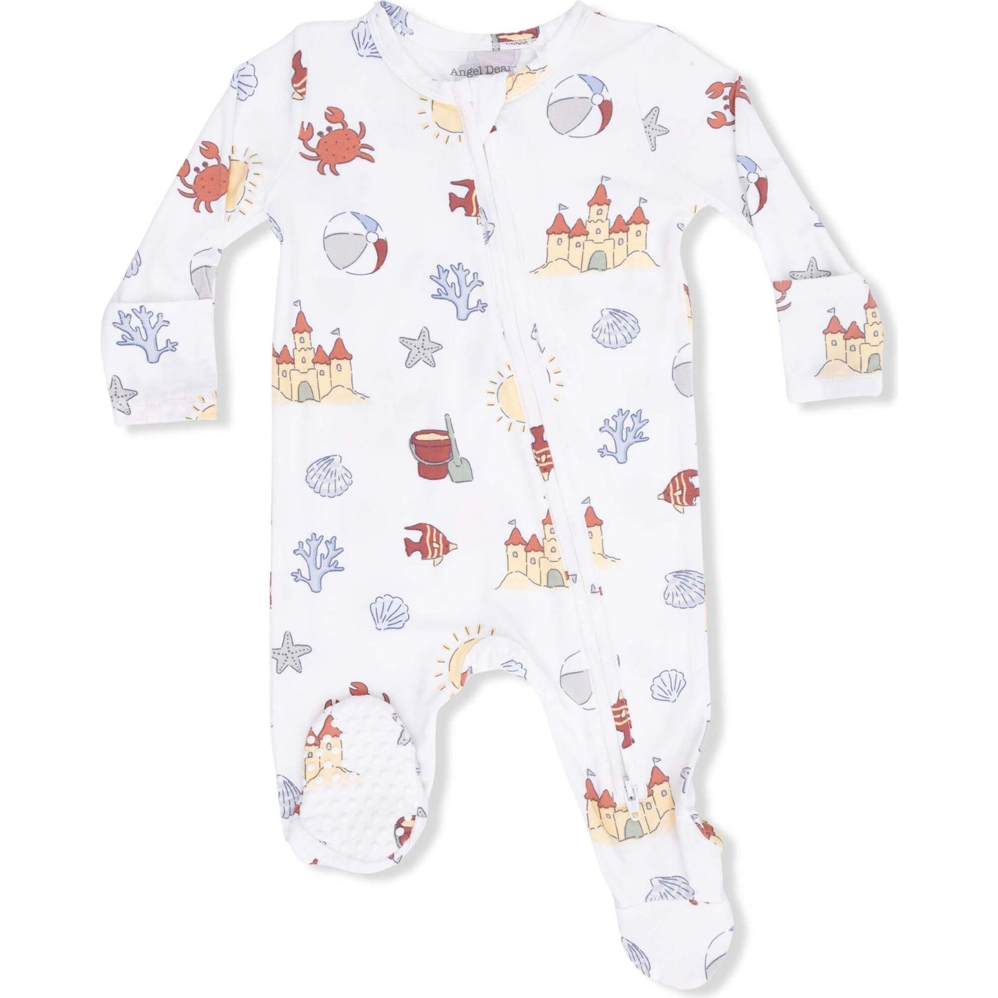 Sunny Sandcastles - 2 Way Zipper Footie