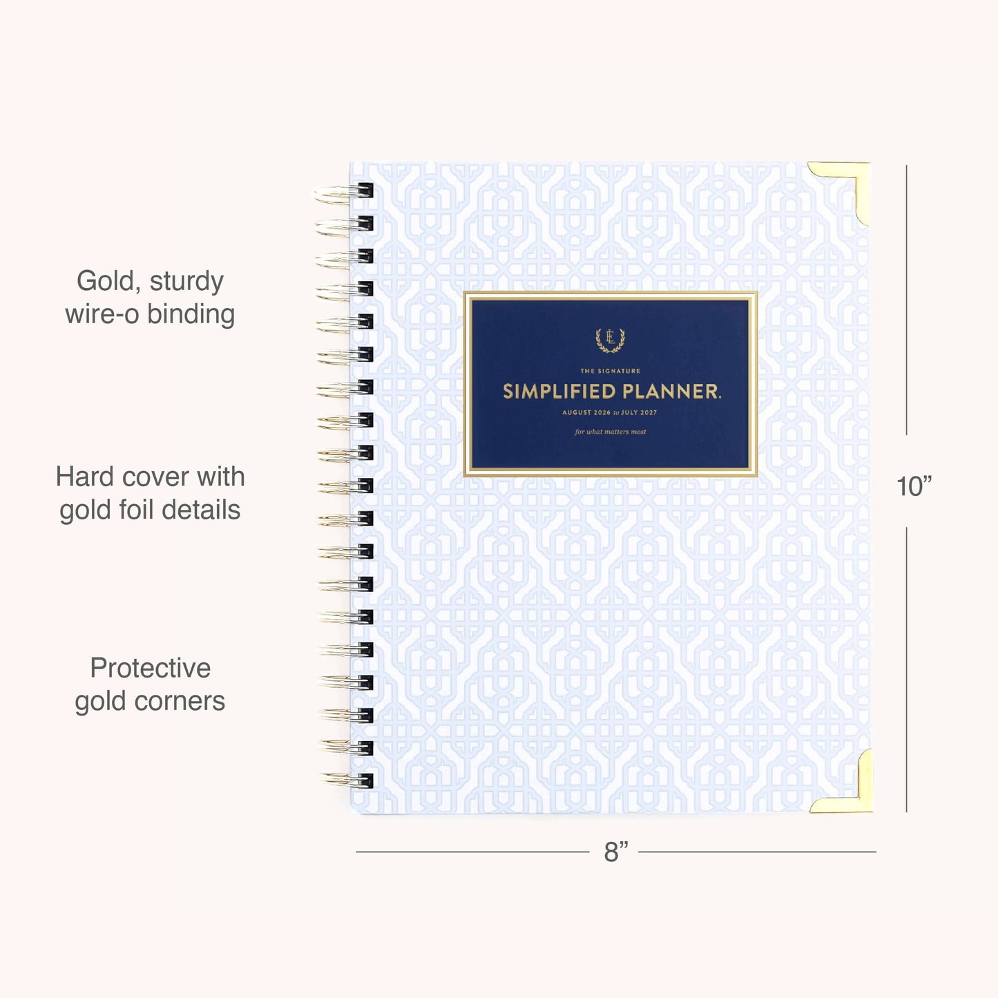 2026-2027 Spiral Weekly Simplified Planner - Carolina Trellis