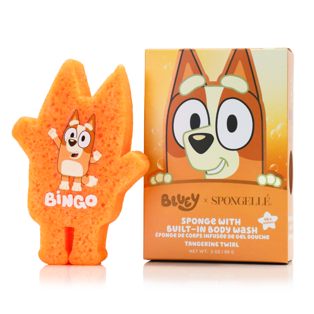 Bingo Tangerine Twirl Body Buffer | Bluey x Spongellé