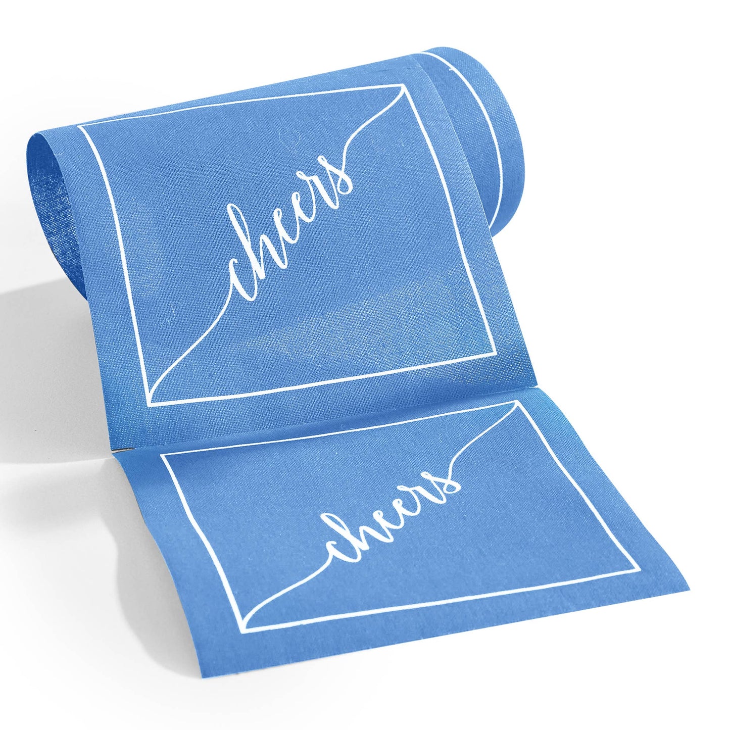 Cotton Cocktail Napkin Roll White Cheers