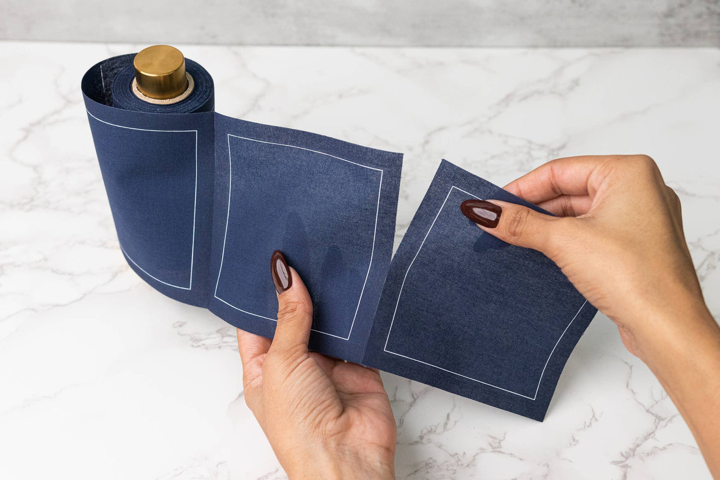 Cotton Cocktail Napkin Roll: Midnight City (Navy)