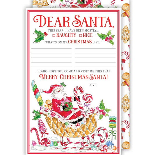 Santa in Candy Sleigh Gingerbread Cookies Letter to Santa