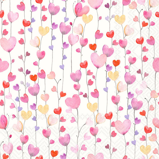 Paper Cocktail Napkins 20 Ct Heart On A String