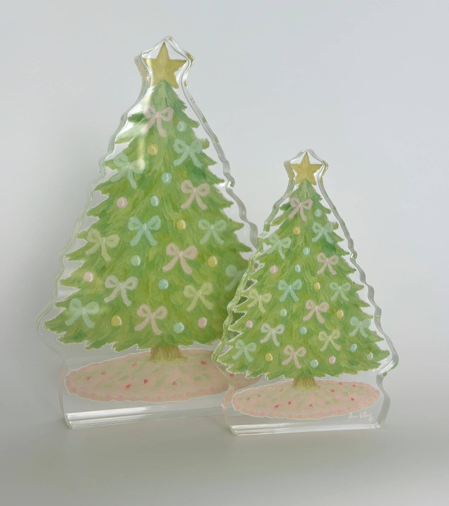 Acrylic Christmas Tree with Bows