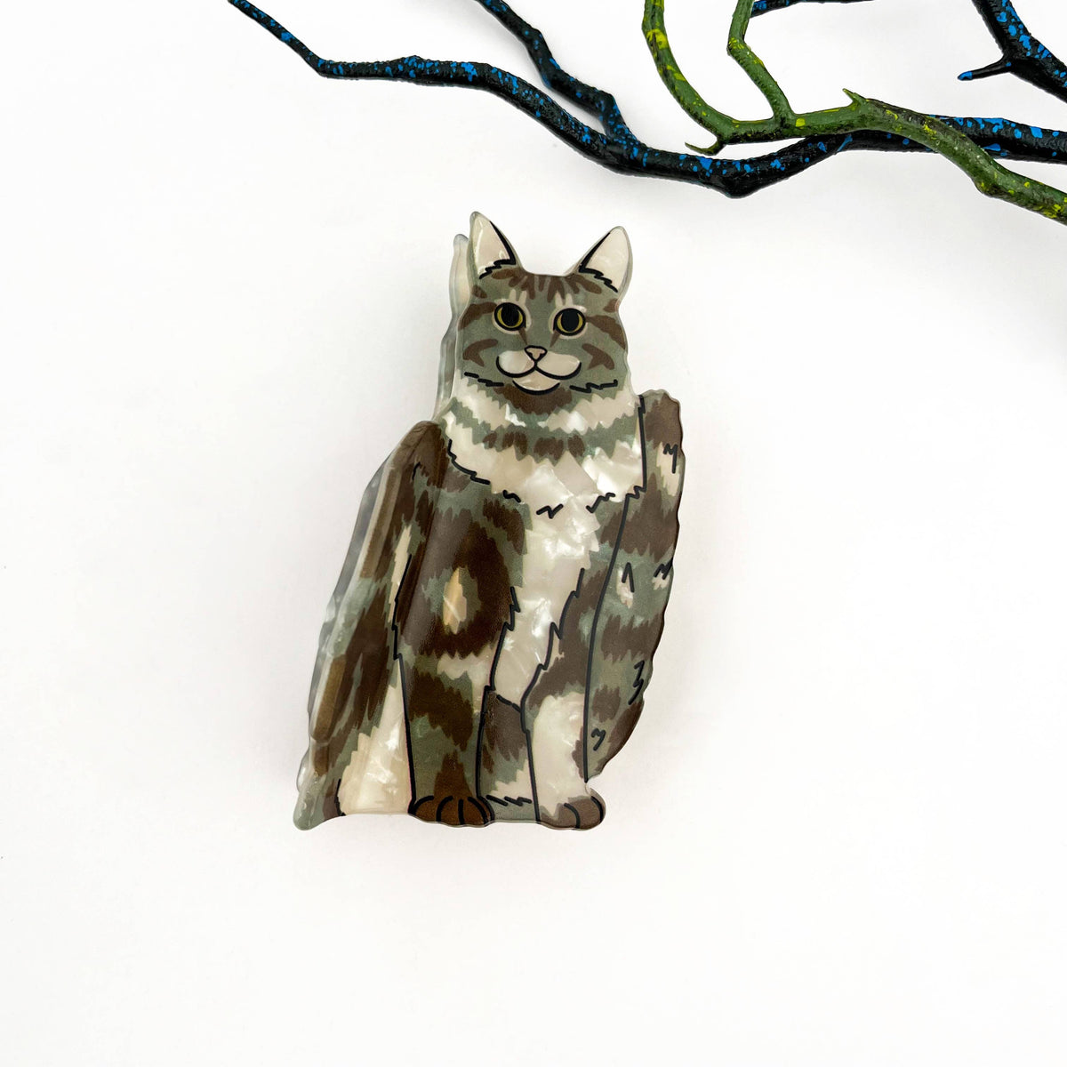 Creative Black Cat Acetate Animal Hair Claw Clip