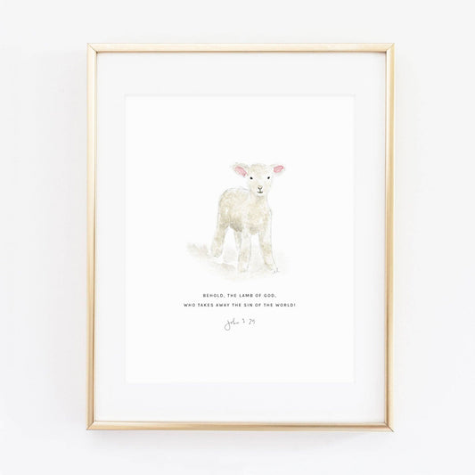 John 1:29 Lamb Scripture Print