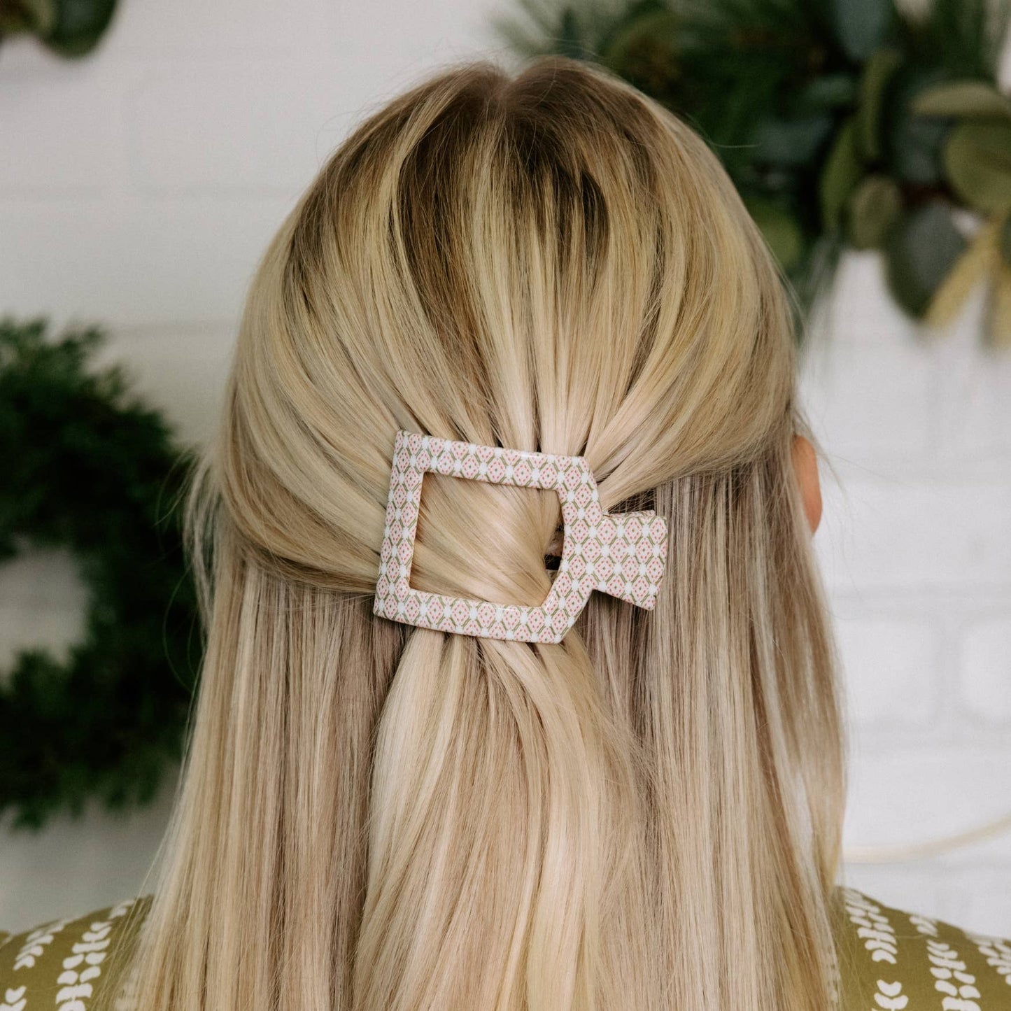 Pine & Pearl | Small | Flat Square Hair Clip