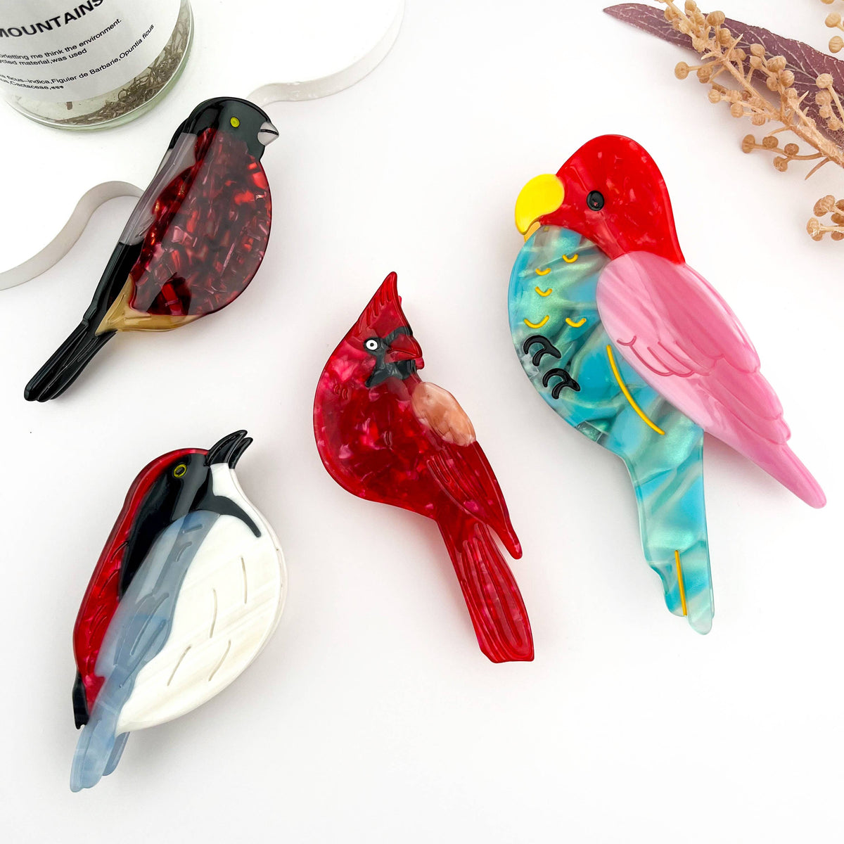 Elegant Delicate Bird Acetate Animal Hair Claw Clip