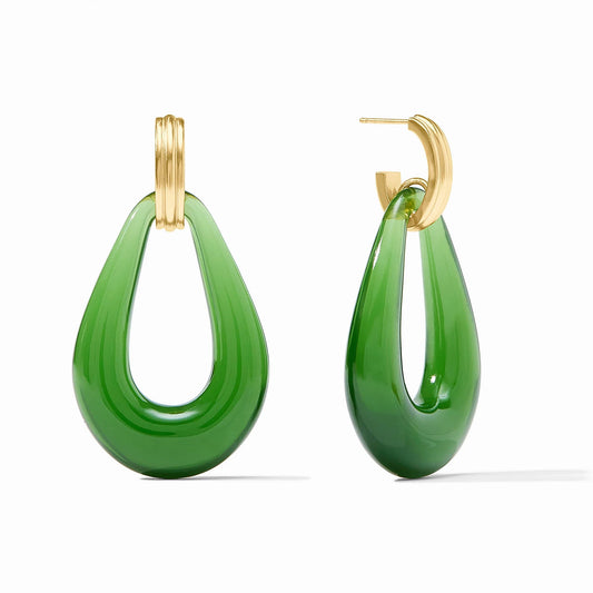 Carnaby Doorknocker Earring | Palmetto Green
