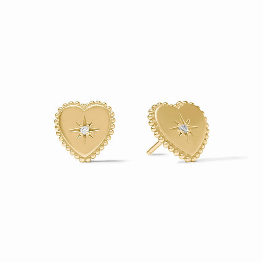 Heart Stud Cubic Zirconia