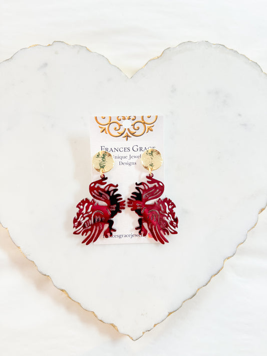 Gamecock Cutout Earrings