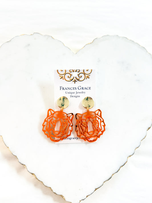 Tiger Cutout Earrings