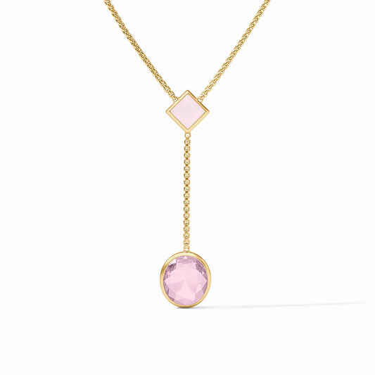 Jolie Lariat Necklace - Rose