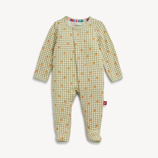 Pumpkin Plaid Magnetic Footie
