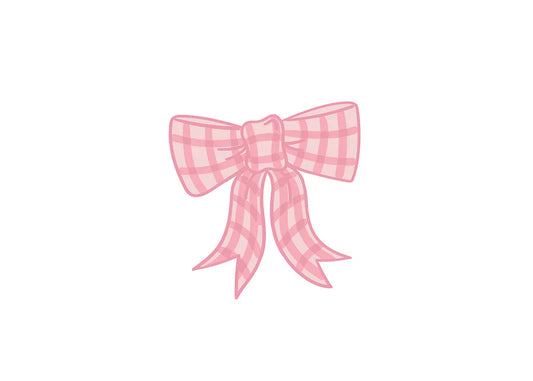 Pink Gingham Bow Attachment | Happy Everything