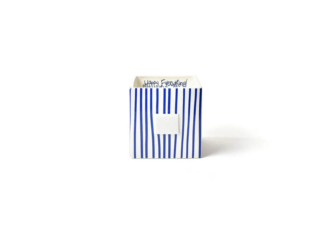 Indigo Skinny Stripe Medium Nesting Cube
