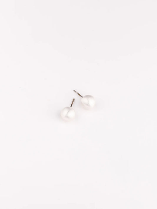 Grenada Silver Brushed Medium Earrings