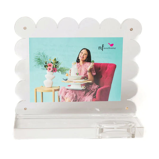 Clearly A-nora-ble Scalloped Acrylic Frame NF