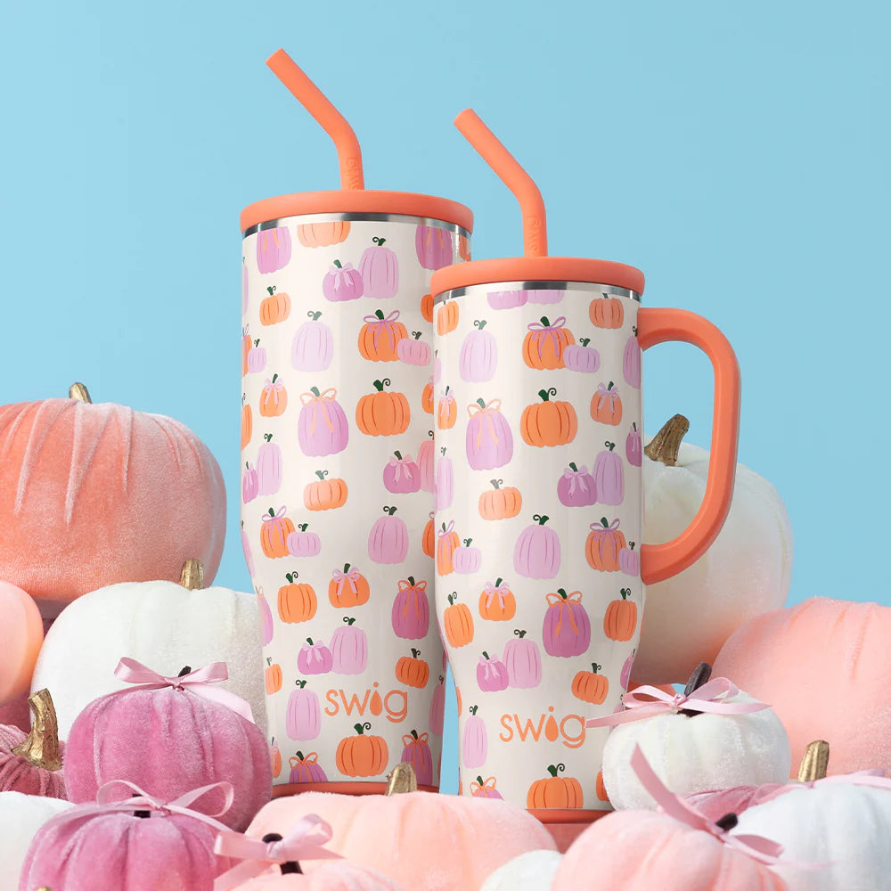 Pumpkins and Bows Mega Mug 40oz