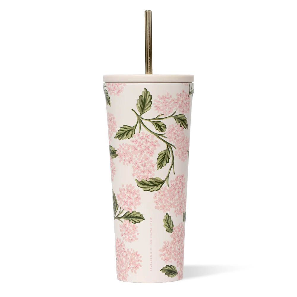 Cold Cup - 24oz Rifle Paper | Pink Hydrangea