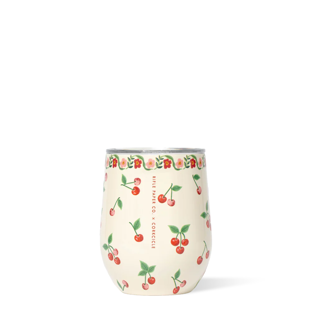 Stemless - 12oz Rifle Paper | Cherries