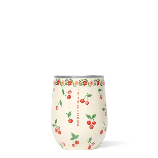 Stemless - 12oz Rifle Paper | Cherries