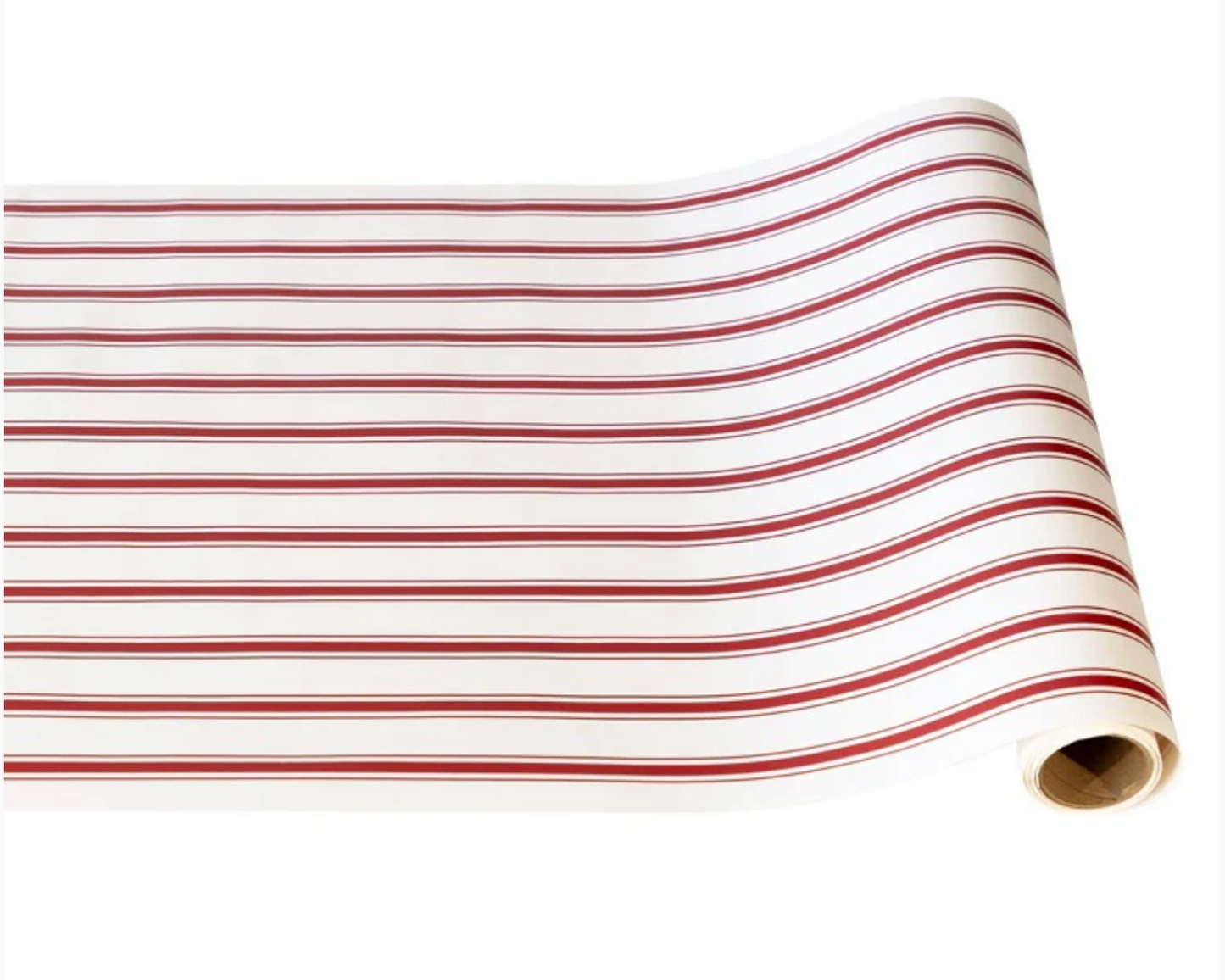 Red Linen Stripe Table Runner