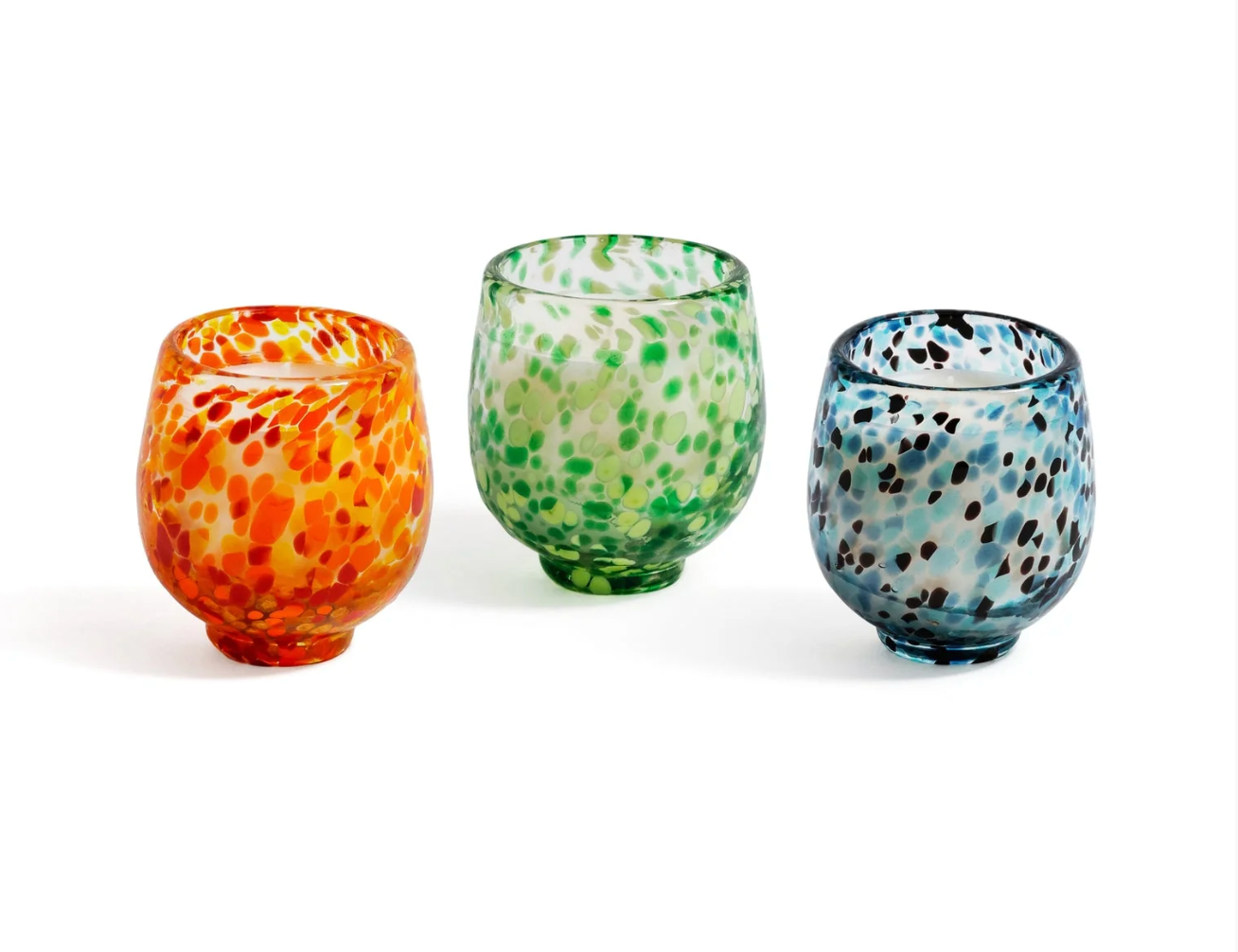 Speckled Shot Glass Assorted Candles