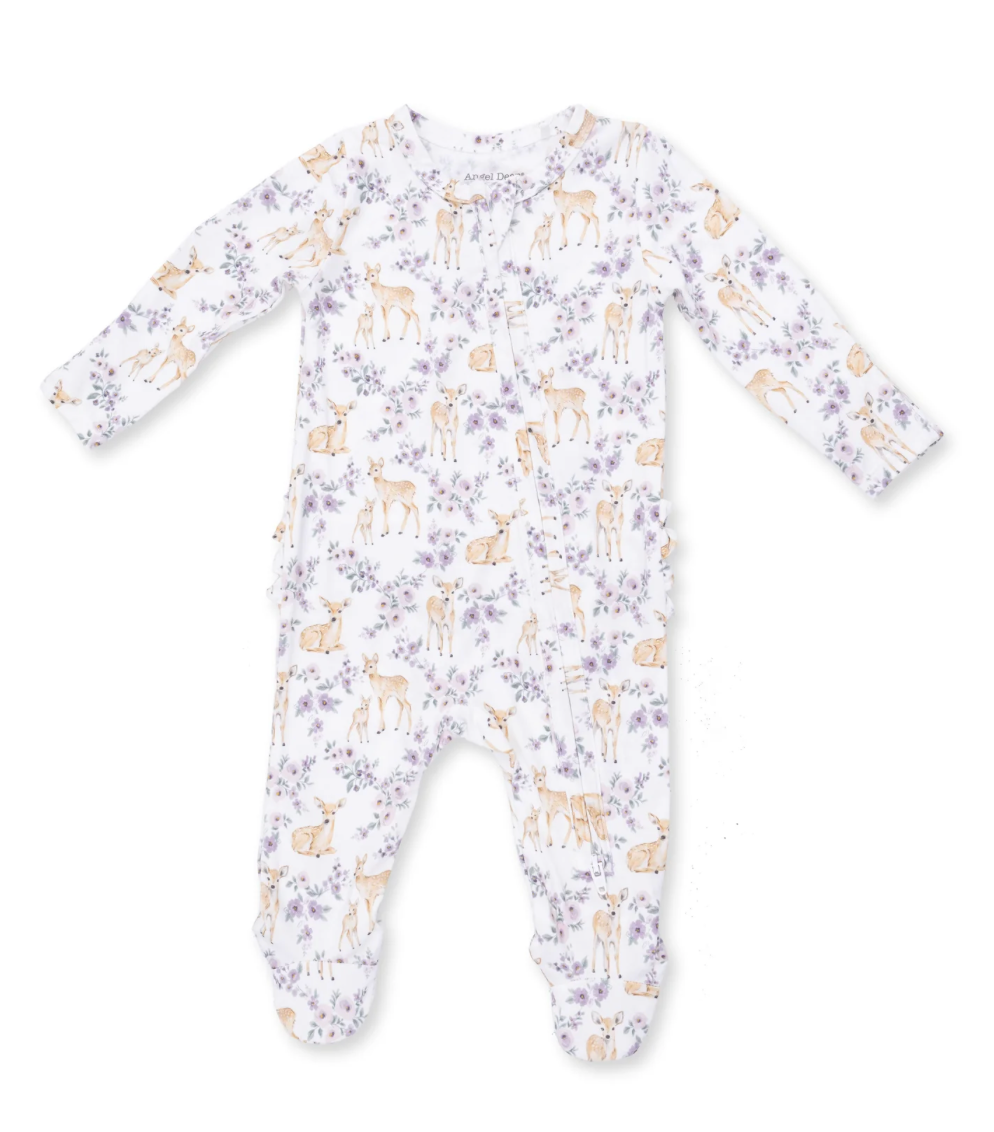 Floral Deer Footie