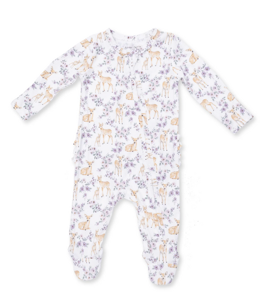 Floral Deer Footie
