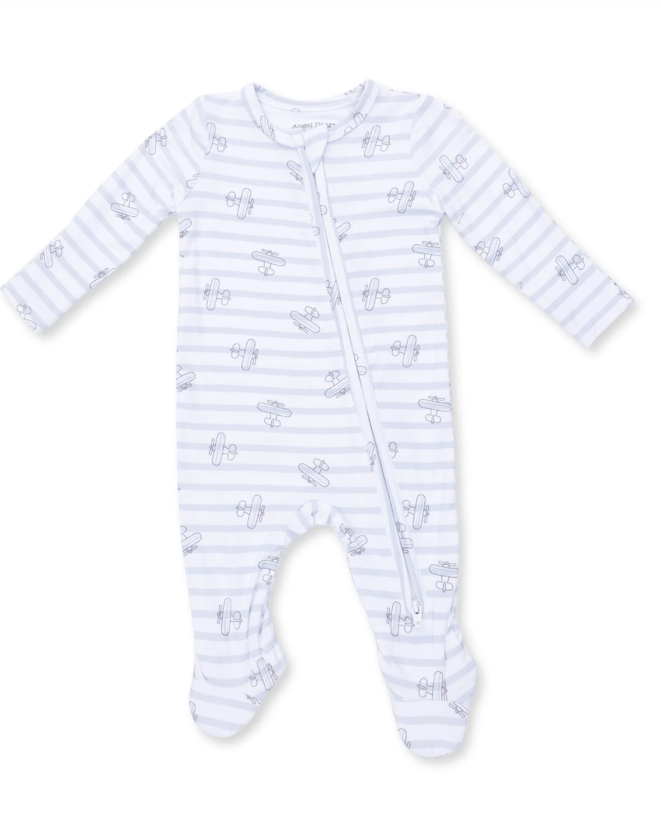 Airplane Stripe Footie