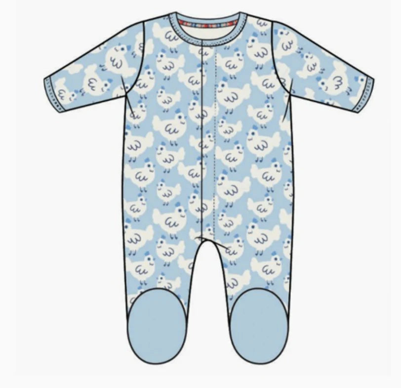 Chicken Organic Cotton Magnetic Footie