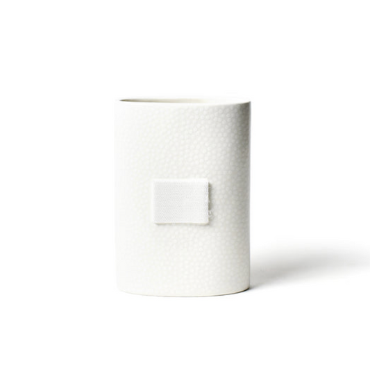 White Small Dot Mini Oval Vase