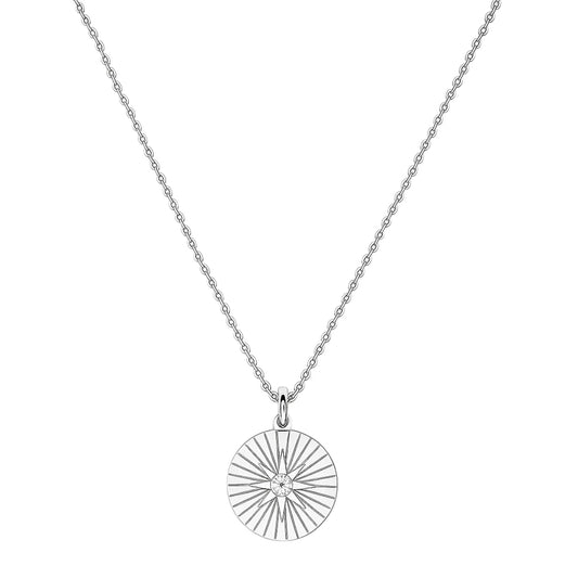 Silver Rue Sunburst Necklace