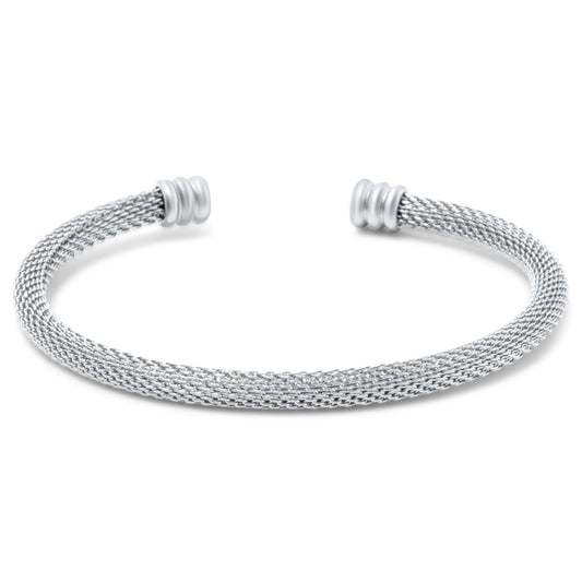 Silver Sinclair Mesh Cuff